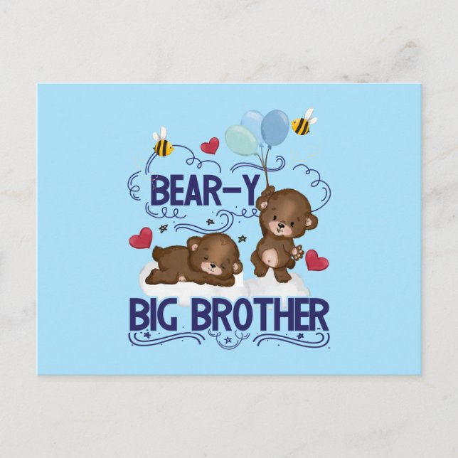 Postal Bear y Muy Gran Hermano Parentesco Pun (Anverso)