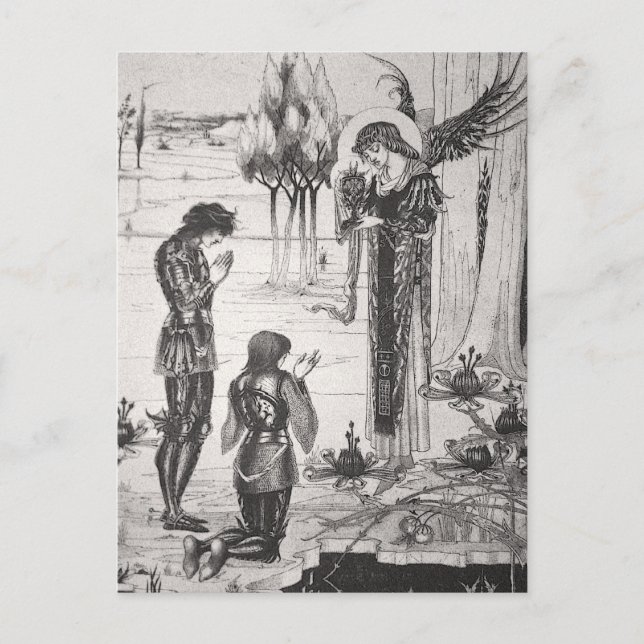 Postal Beardsley Holy Grail Post Card (Anverso)