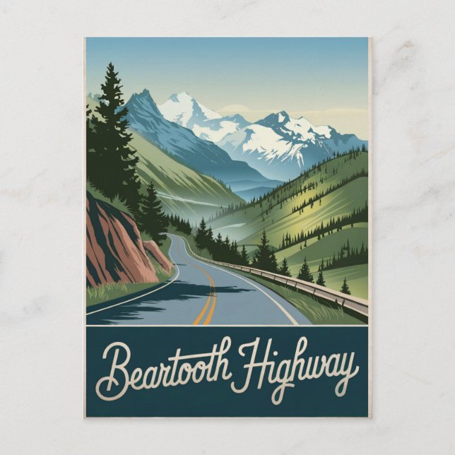 Postal Beartooth Highway Vintage (Anverso)