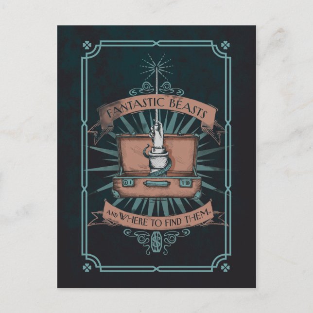 Postal BEASS FANTÁSTICAS Y DÓNDE ENCONTRARLAS™ Maletín (Anverso)