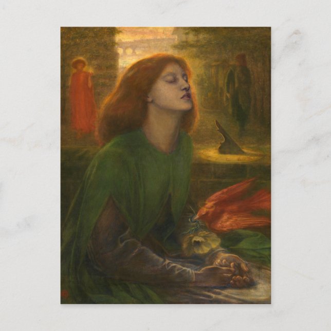 Postal Beata Beatrix - Dante Gabriel Rossetti (Anverso)