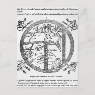Postal Beato de Turín mappamundi