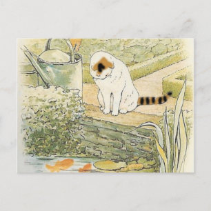 Postal Beatrix Potter - Gato blanco