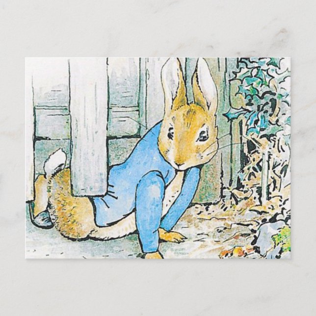 Postal Beatrix Potter - Ilustracion conejito (Anverso)