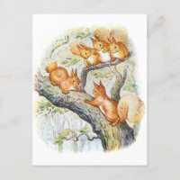 Beatrix Potter Ilustracion Nutkin + ardillas