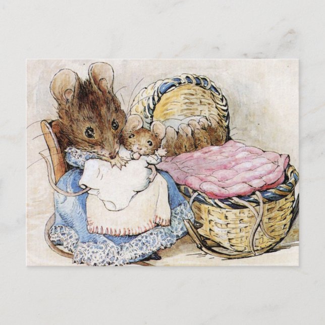 Postal Beatrix Potter, libros de historias infantiles, Pe (Anverso)