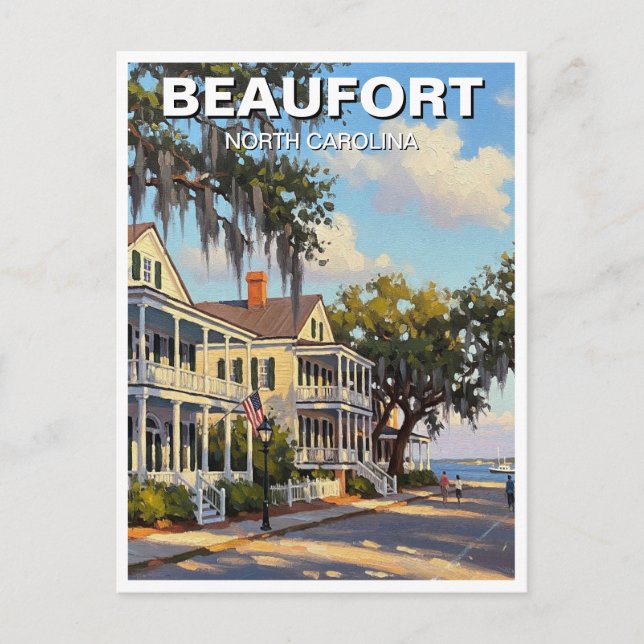 Postal Beaufort North Carolina Souvenir (Anverso)