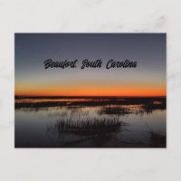 Beaufort South Carolina Lowcountry Vibrant Sunset