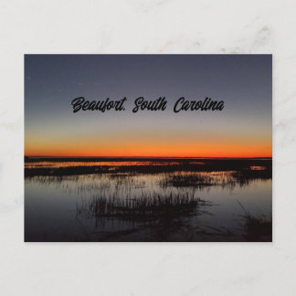 Postal Beaufort South Carolina Lowcountry Vibrant Sunset