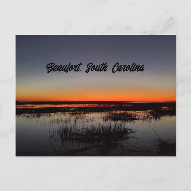 Postal Beaufort South Carolina Lowcountry Vibrant Sunset (Anverso)