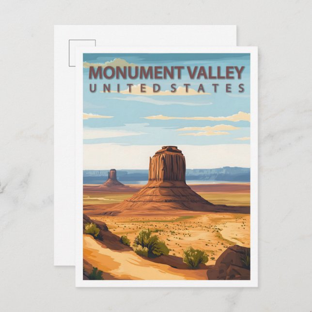 Postal Beautiful Place Monument Valley USA Travel (Anverso / Reverso)