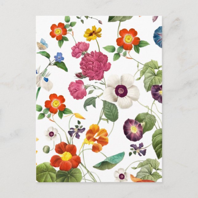 Postal Beautiful Watercolor Botanical (Anverso)