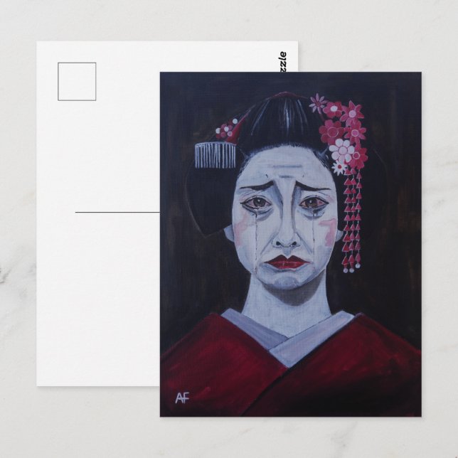 Postal Beautifully Sad Painting by Alfred Fox (Anverso / Reverso)