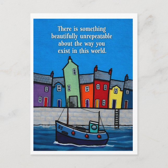 Postal Beautifully Unrepeatable Inspirational Coastal (Anverso)