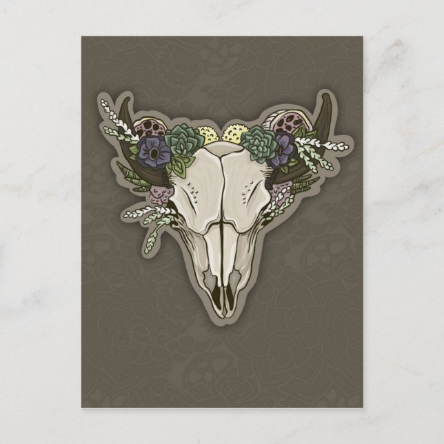 Postal Beauty Boho Scull (Anverso)