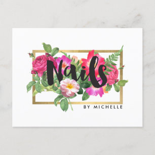 Postal Beauty Florals Nail Salon White