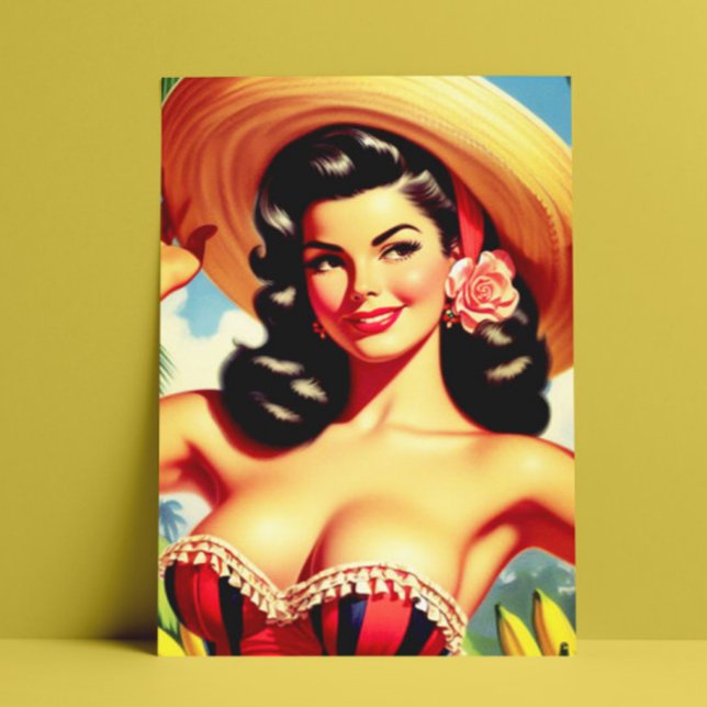 Postal Beauty Vintage Latina Pin-up (Subido por el creador)