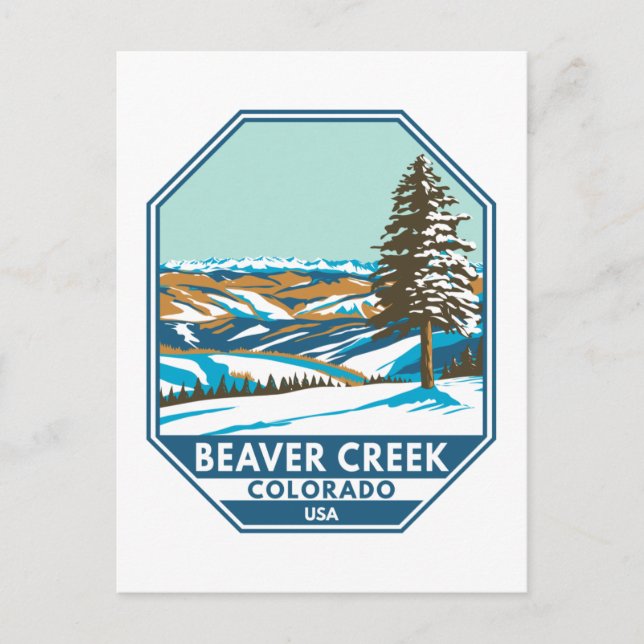 Postal Beaver Creek Ski Area Winter Colorado (Anverso)