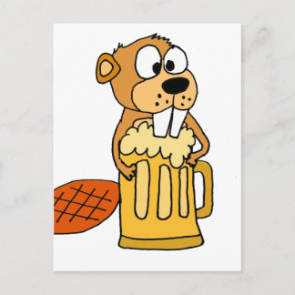Postal Beaver Funny Beeber Beer