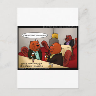 Postal Beaver Networking Funny Regalos Tees & Cards