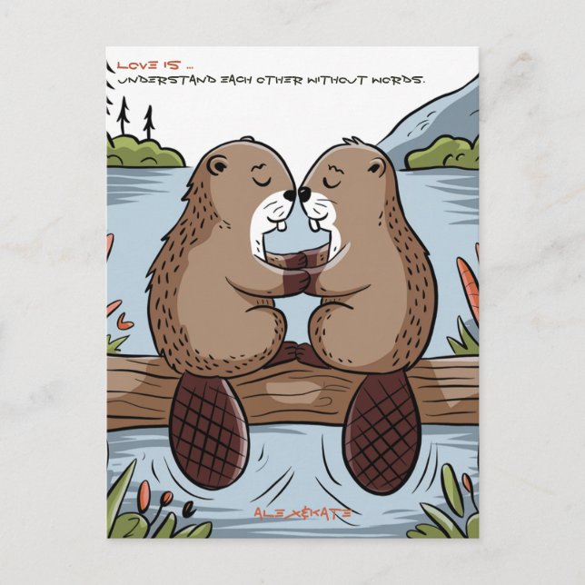 Postal Beaver Valentine (Anverso)