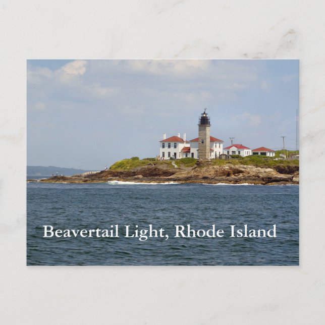 Postal Beavertail Light, Rhode Island Postcard (Anverso)