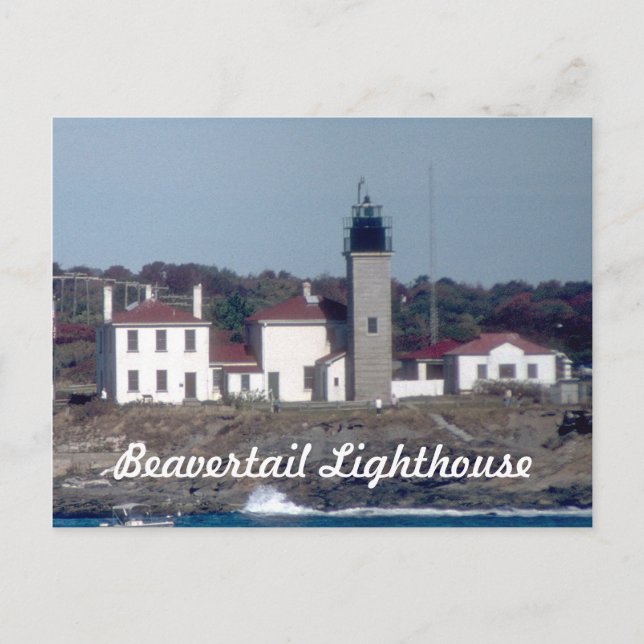 Postal Beavertail Lighthouse Postcard 3 (Anverso)