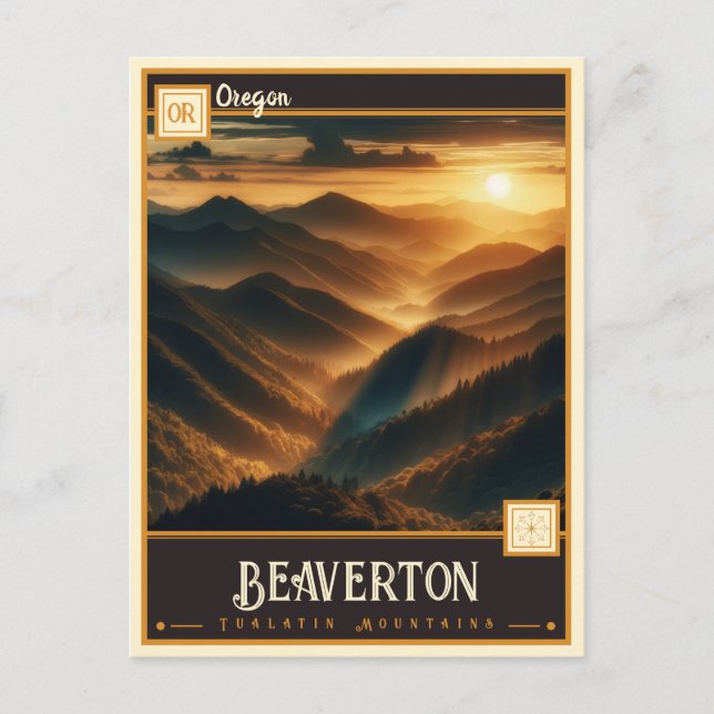 Postal Beaverton, Oregón | Vintage (Anverso)