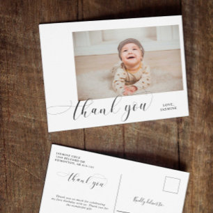 Postal Bebé 1cumpleaños Gracias a los elegantes cambios d