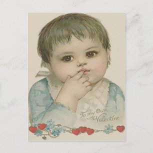Postal Bebé Adorable Corazón Nomeolvides