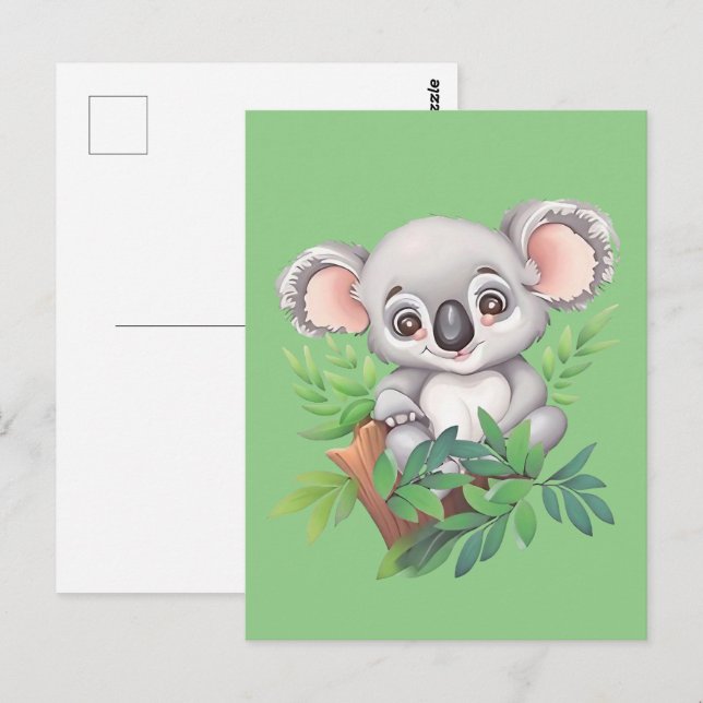 Postal Bebé Adorable Koala Bear (Anverso / Reverso)
