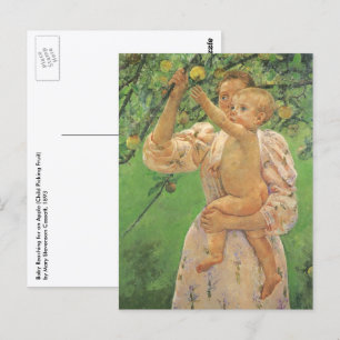 Postal Bebé alcanzando una manzana de Mary Cassatt