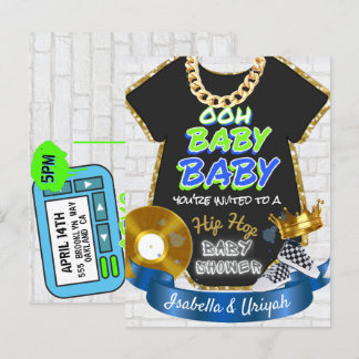 Postal Bebé bebé | Hip Hop Blue & Green Retro