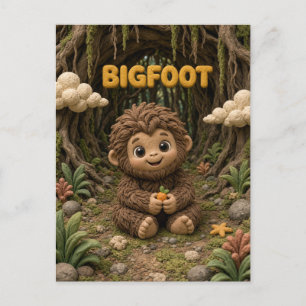 Postal Bebé Bigfoot Adorable, Mitológico