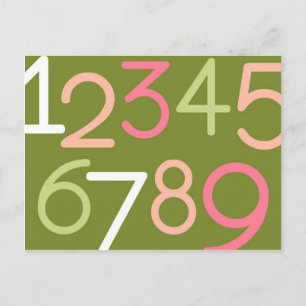 Postal Bebé contemporáneo   Números II