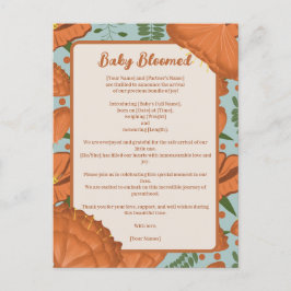 Postal Bebé de amapola naranja florecido| Tema del Jardín