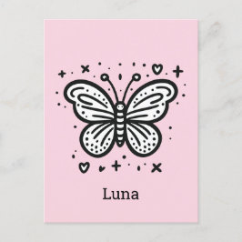 Postal Bebé de búfalo fluffy - Animal de la granja Kawaii