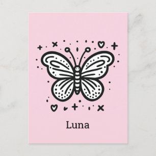 Postal Bebé de búfalo fluffy - Animal de la granja Kawaii