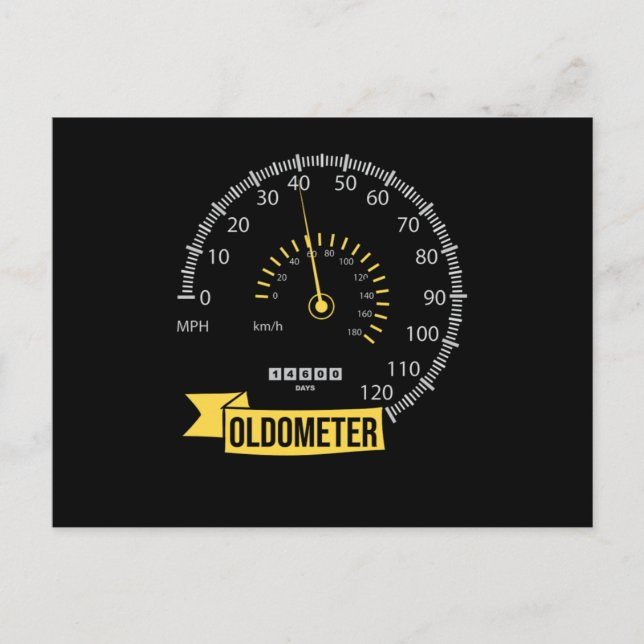 Postal Bebé de los años 1980, 40 años, 40. Celebrante del (Anverso)