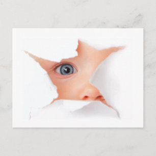 Postal Bebé de Peeking te ve