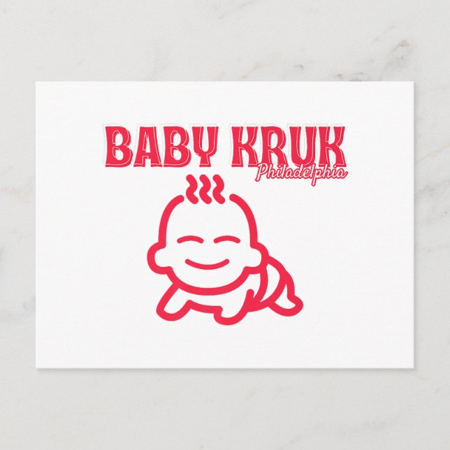 Postal Bebé Divertido Kruk Philadelphia Premium  (Anverso)