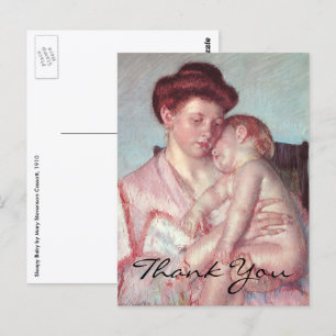 Postal Bebé dormido de Mary Cassatt, Impresionismo antigu