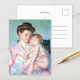 Postal Bebé dormido   Mary Cassatt