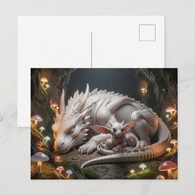 Postal Bebé Dragón (Anverso / Reverso)