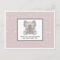 Bebé Elefante Corazones de Cuerda Baby Shower Grac
