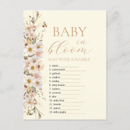 Postal Bebé En Bloom Boho Juego De Baby Shower Neutral