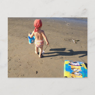 Postal Bebé en la playa