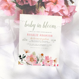 Postal Bebé en un dulce Baby Shower con temas de Jardín R