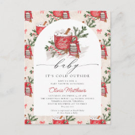 Postal Bebé, hace frío fuera del Baby Shower invernal