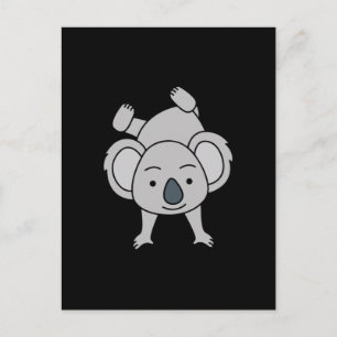 Postal Bebé Koala Adorable Con Una Sonrisa Haciendo Un Pi